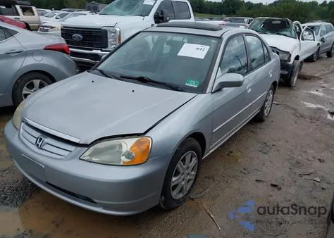 2003 Honda Civic Ex из США, поврежденный, VIN 2HGES26743H600666